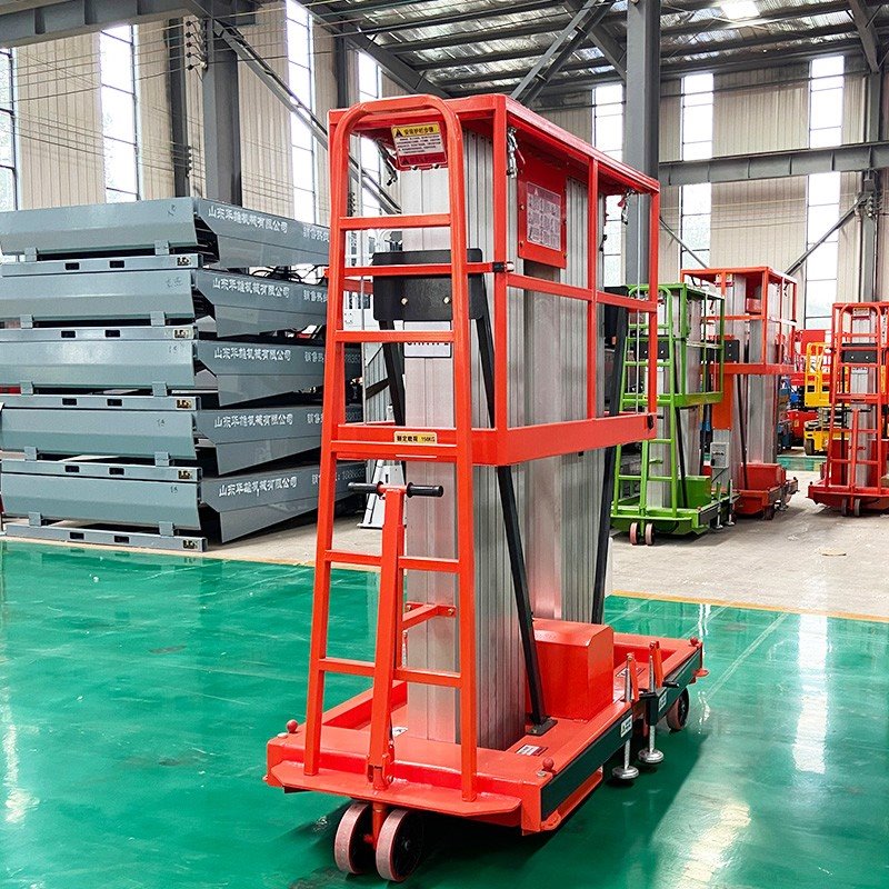 Double Mast Aluminum Vertical Man Lift factory