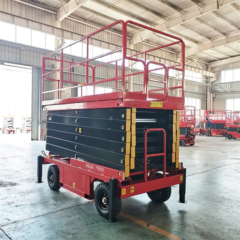 Xe nâng cắt kéo có thể kéo được với bệ mở rộng